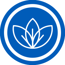 icon-bpa-free Illustration of a three-leaf flower
